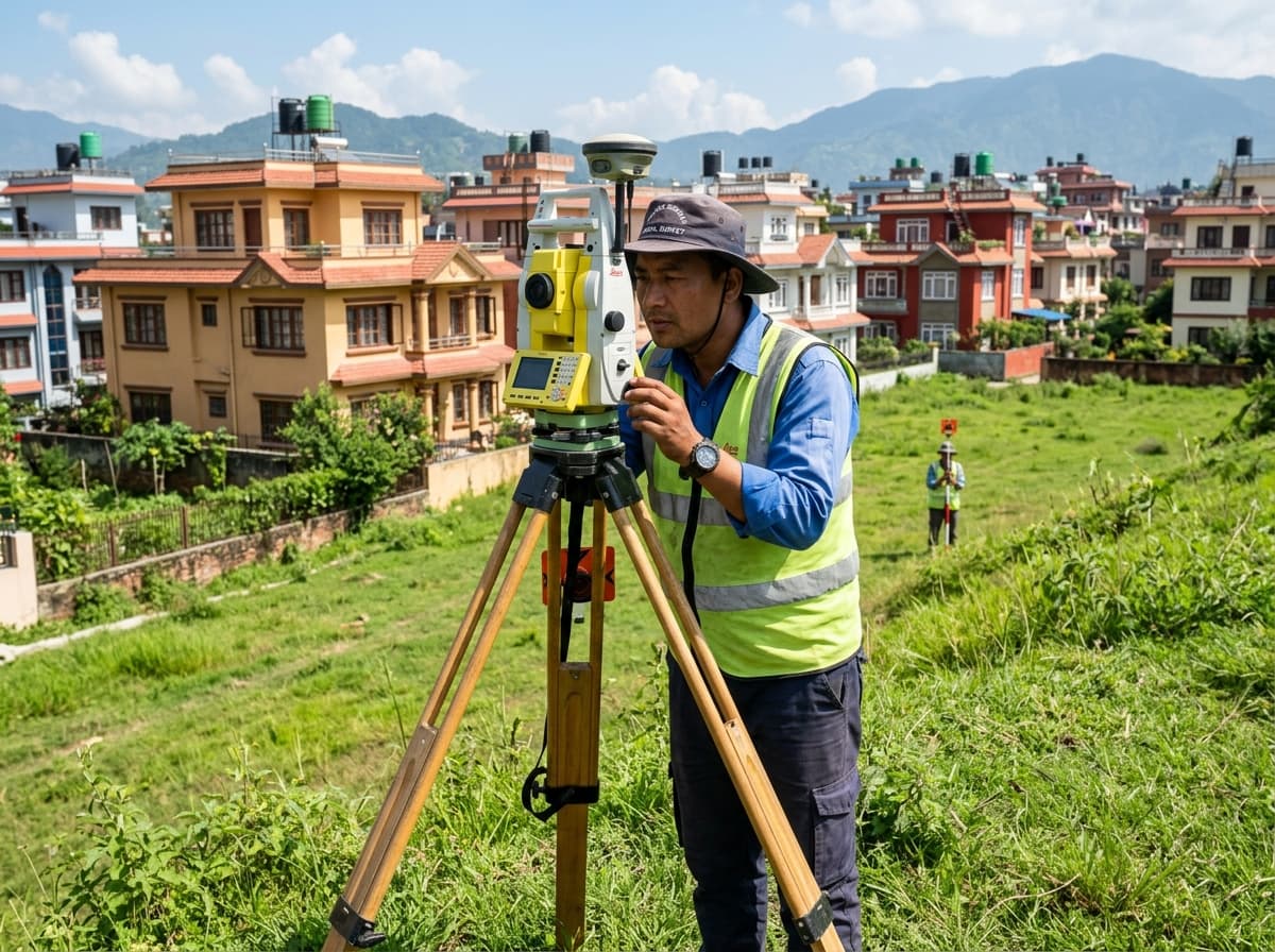 On-field DGPS Land Surveying Nepal